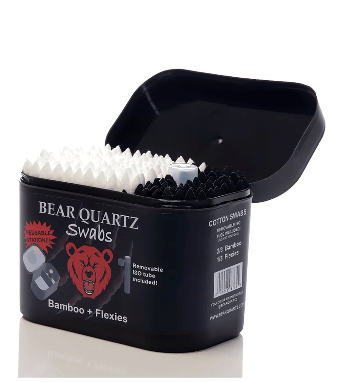 A complete cleaning kit for maintaining quartz bangers and maximizing performance. Includes absorbent swabs, compact packaging, durable materials, and essential tools for cleaning glass and quartz accessories.