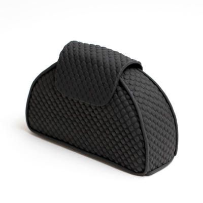Black Fondant Clutch Purse cake topper perfect for cake decorating fondant cakes & brides cakes. Caljava