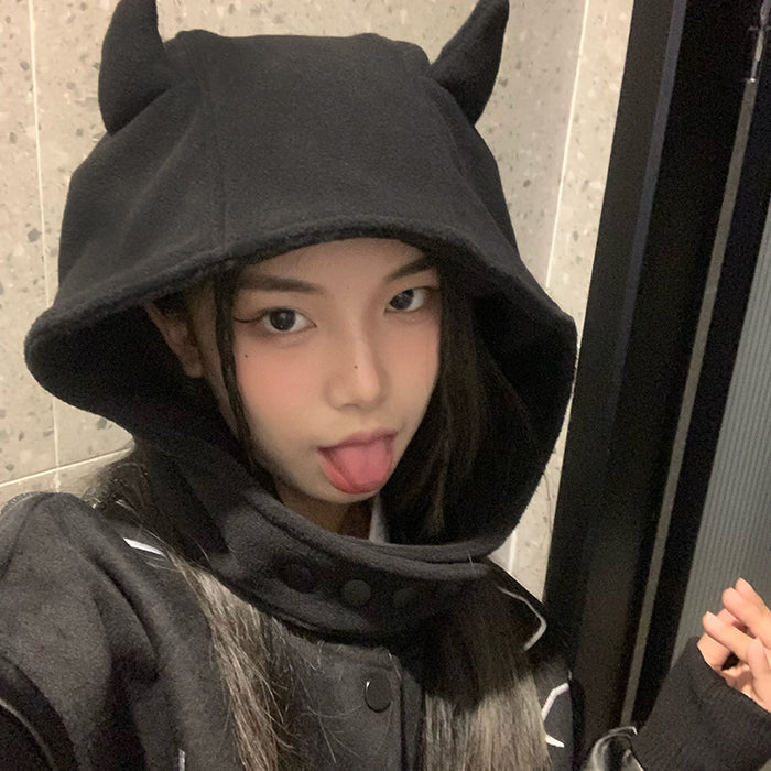 Black Little Devil Ear Hat