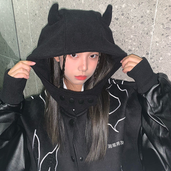 Black Little Devil Ear Hat