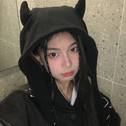 Black Little Devil Ear Hat