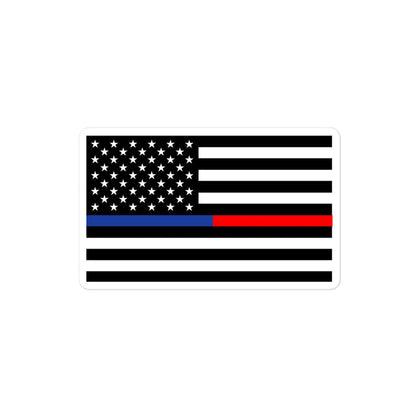 Blue and Red Line American Flag Sticker - EW1