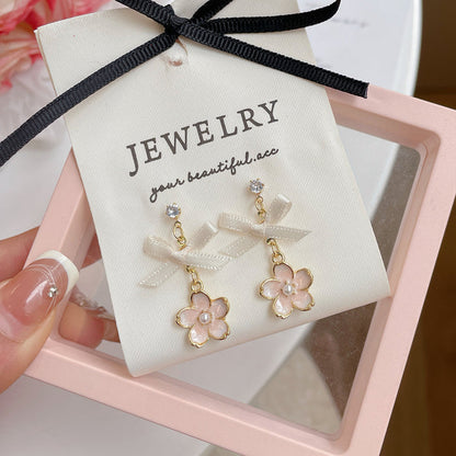 Bow Cherry Blossom Earrings