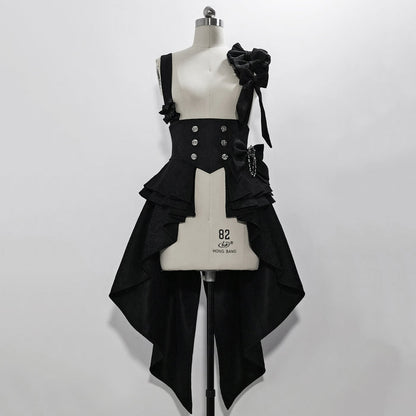 Bunny Theater Black Irregular Corset Belt