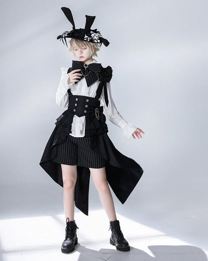 Bunny Theater Black Irregular Corset Belt