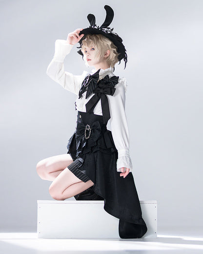 Bunny Theater Black Irregular Corset Belt