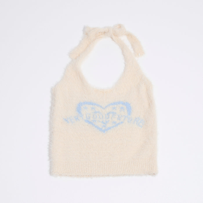 Cream-Halter Top / S