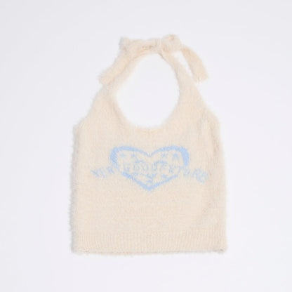 Cream-Halter Top / S