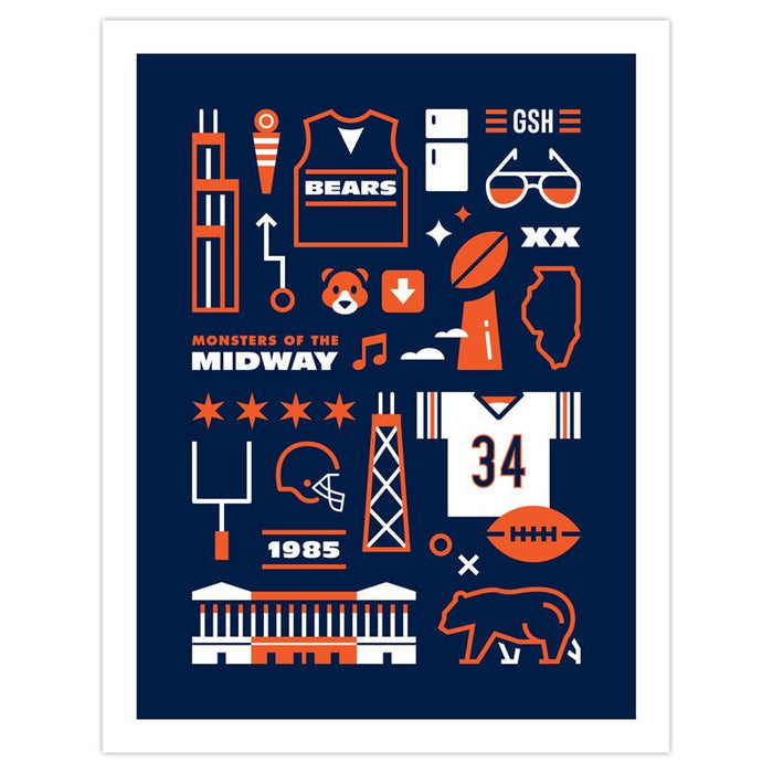 Chicago Football 16" x 20" Print