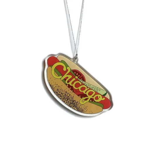 Chicago Hot Dog Holiday Acrylic Ornament