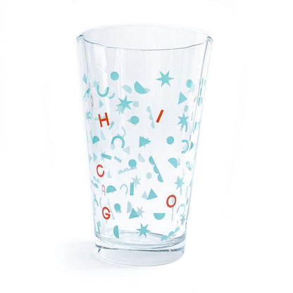 Chicago Shapes 16 oz Pint Glass