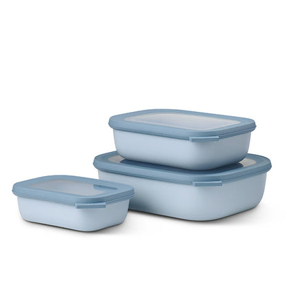 Cirqula Multi-Purpose Rectangle Container Set with Lids (Set of 3)