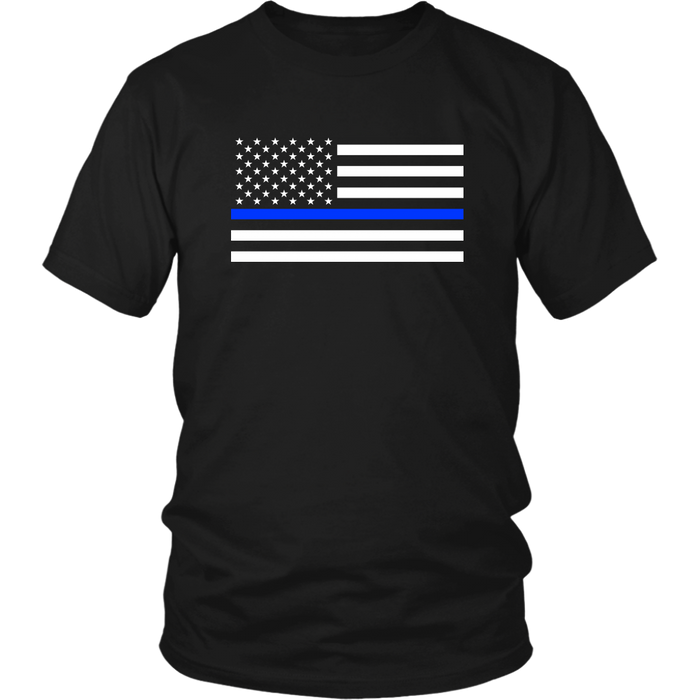 Classic Thin Blue Line Flag - Shirts + Hoodies