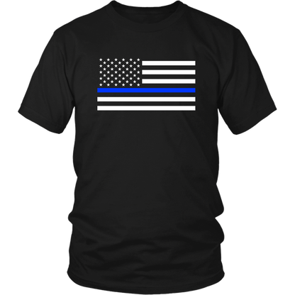Classic Thin Blue Line Flag - Shirts + Hoodies