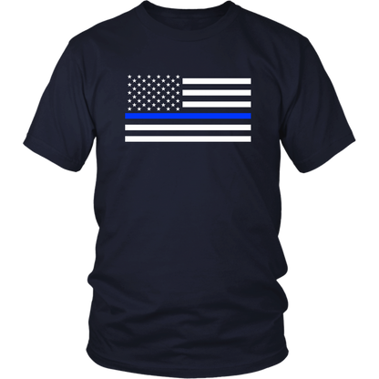 Classic Thin Blue Line Flag - Shirts + Hoodies