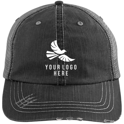 CMM Branded - Distressed Unstructured Trucker Cap - A1-1
