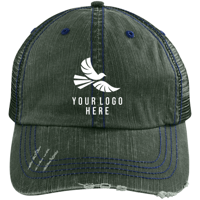 CMM Branded - Distressed Unstructured Trucker Cap - A1-1