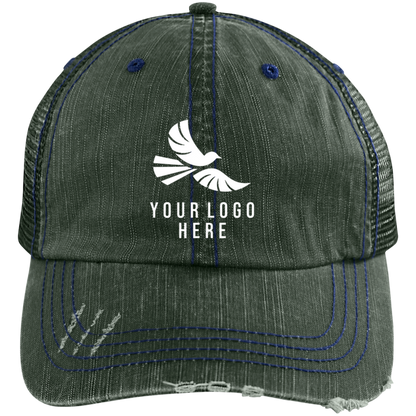 CMM Branded - Distressed Unstructured Trucker Cap - A1-1