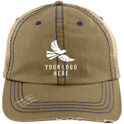 CMM Branded - Distressed Unstructured Trucker Cap - A1-1