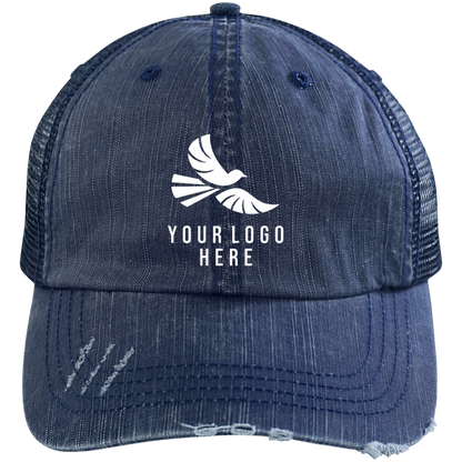 CMM Branded - Distressed Unstructured Trucker Cap - A1-1