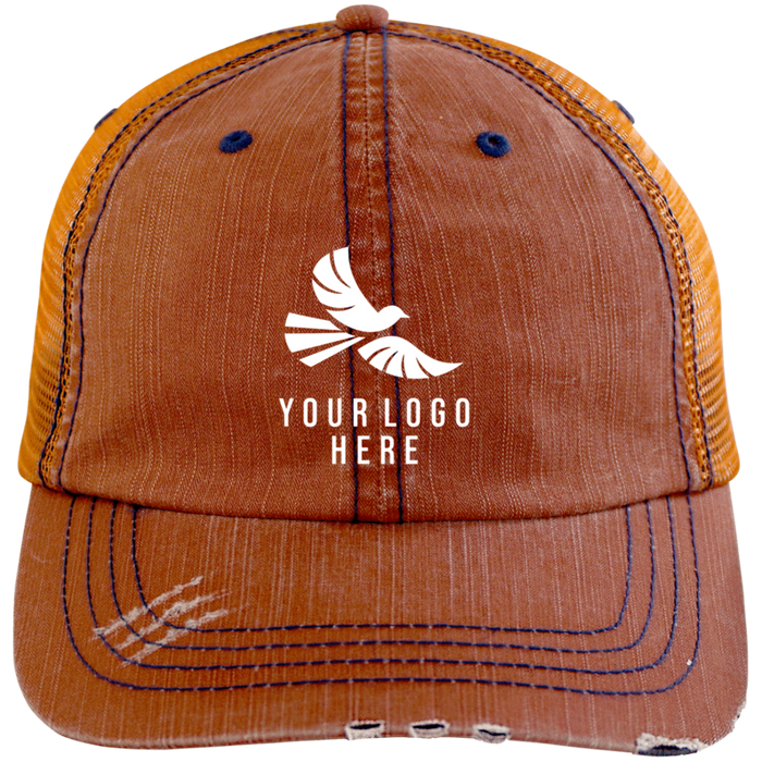 CMM Branded - Distressed Unstructured Trucker Cap - A1-1