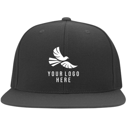 CMM Branded - Embroidered Flat Bill Twill Flexfit Cap - A1-1