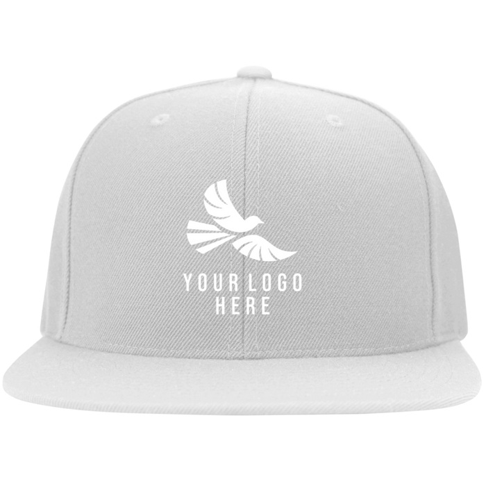 CMM Branded - Embroidered Flat Bill Twill Flexfit Cap - A1-1