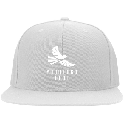 CMM Branded - Embroidered Flat Bill Twill Flexfit Cap - A1-1