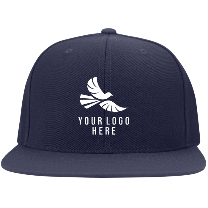 CMM Branded - Embroidered Flat Bill Twill Flexfit Cap - A1-1