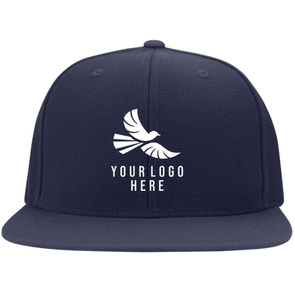 CMM Branded - Embroidered Flat Bill Twill Flexfit Cap - A1-1