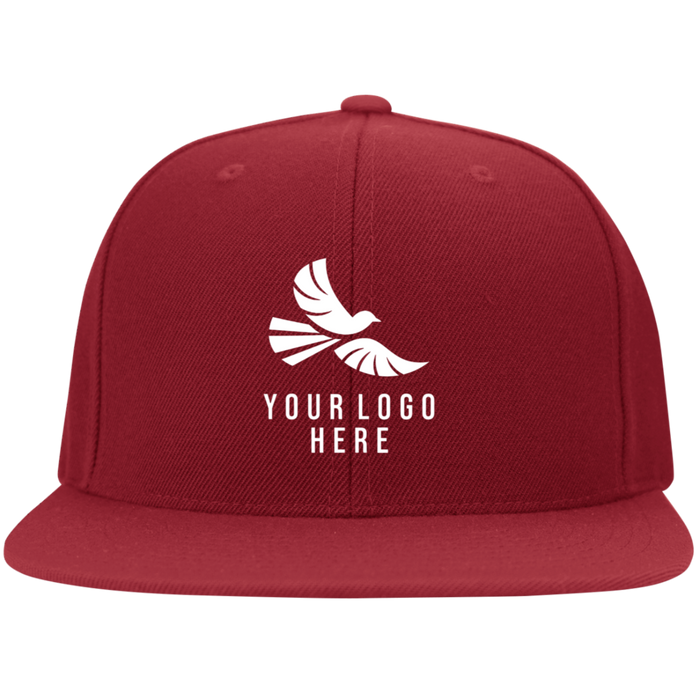 CMM Branded - Embroidered Flat Bill Twill Flexfit Cap - A1-1