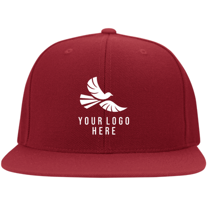 CMM Branded - Embroidered Flat Bill Twill Flexfit Cap - A1-1
