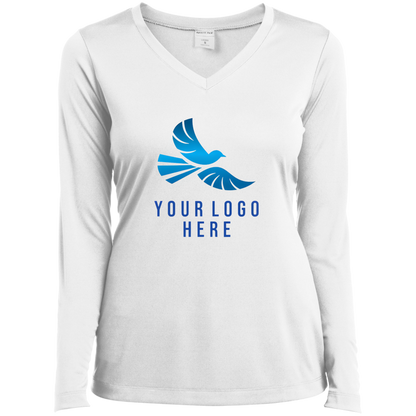 CMM Branded - LST353LS Ladies’ Long Sleeve Performance V-Neck Tee - A1-1