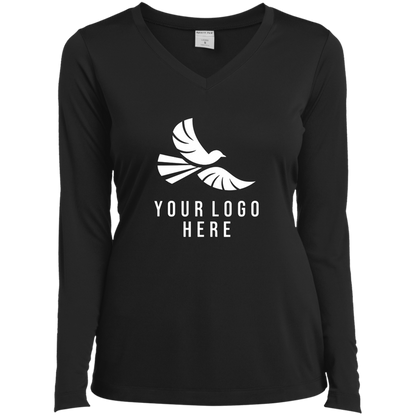 CMM Branded - LST353LS Ladies’ Long Sleeve Performance V-Neck Tee - A1-2