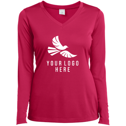 CMM Branded - LST353LS Ladies’ Long Sleeve Performance V-Neck Tee - A1-2