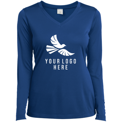 CMM Branded - LST353LS Ladies’ Long Sleeve Performance V-Neck Tee - A1-2