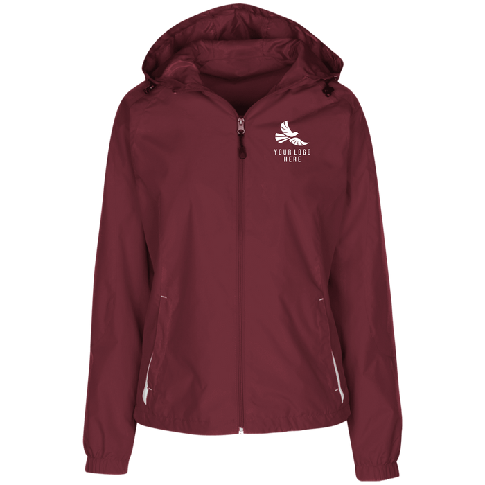 CMM Branded - LST76 Ladies' Jersey-Lined Hooded Windbreaker - A1-1
