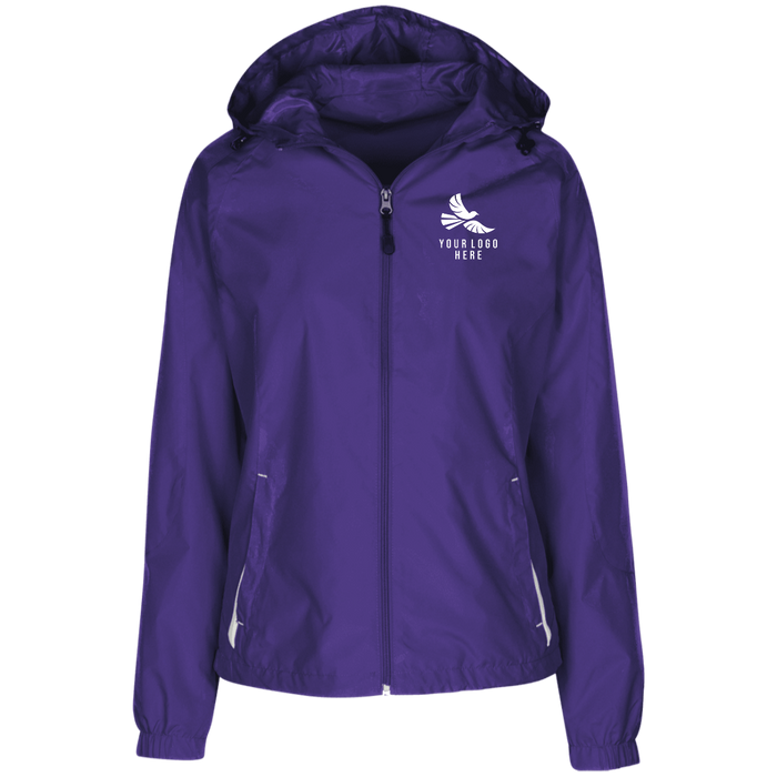 CMM Branded - LST76 Ladies' Jersey-Lined Hooded Windbreaker - A1-1