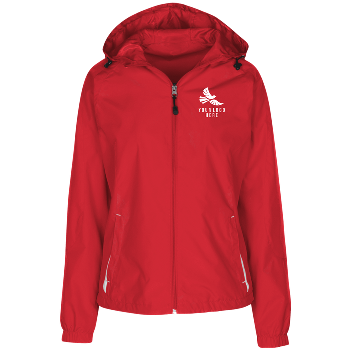 CMM Branded - LST76 Ladies' Jersey-Lined Hooded Windbreaker - A1-1