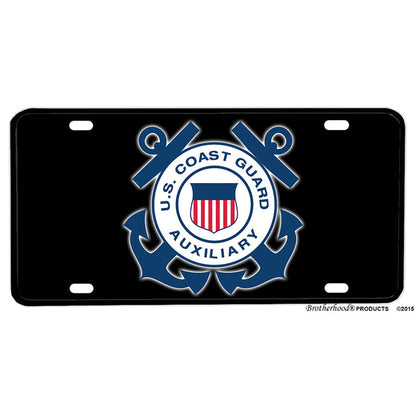 Coast Guard Auxiliary Emblem Design License Plate