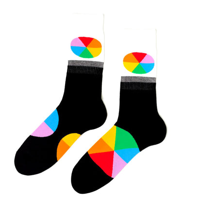 Color Wheel Crew Socks