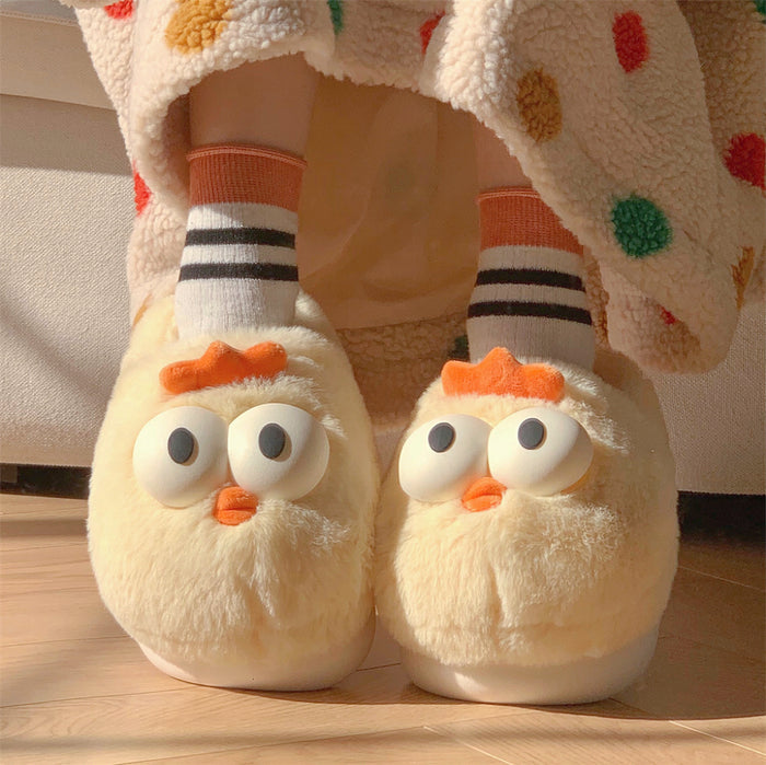 Cute Chick Plush Slippers