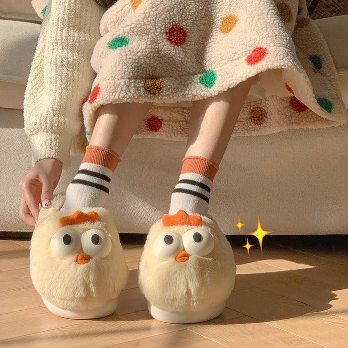 Cute Chick Plush Slippers