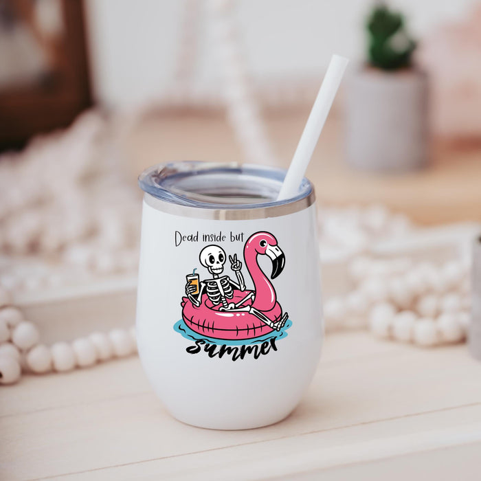 Dead Inside But Summer Wine Tumbler Salt and Sparkle