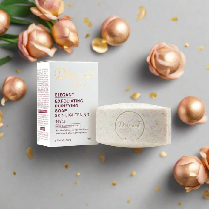 Diamond Glow Elegant Exfoliating Purifying Skin Lightening Soap