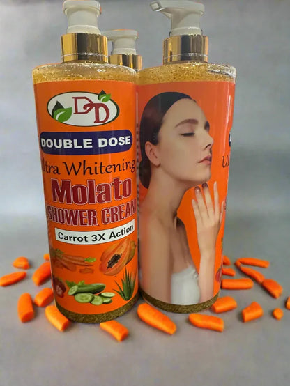 Double Dose Ultra Whitening Molata Shower Cream 1000 ML Carrot 5 Days Action