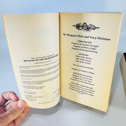 Dragonlance Lost Chronicles Vol. 1 & 2 Weis Hickman Paperbacks