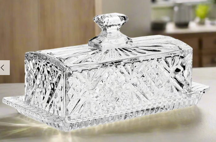 Dublin Crystal Covered Butter Dish