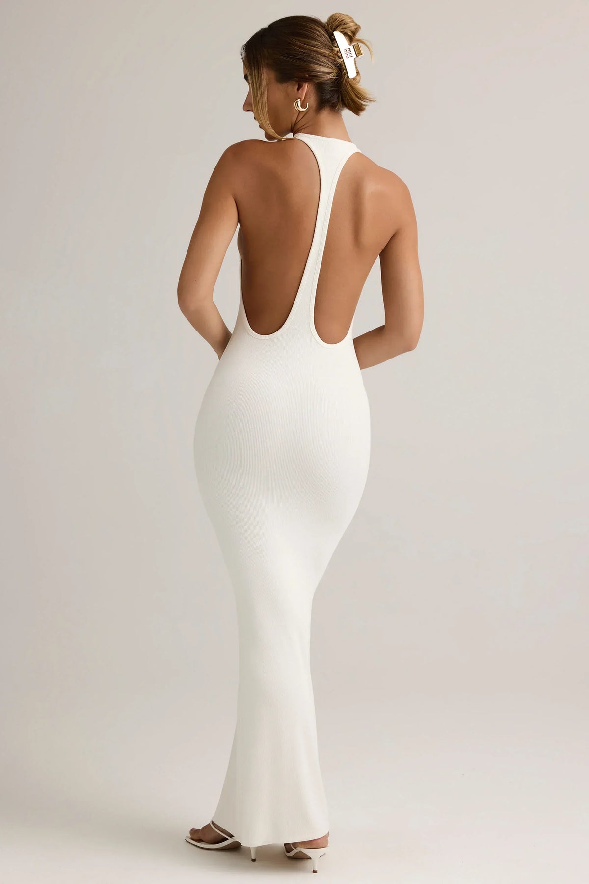 Modal Racerback Maxi Dress in White
