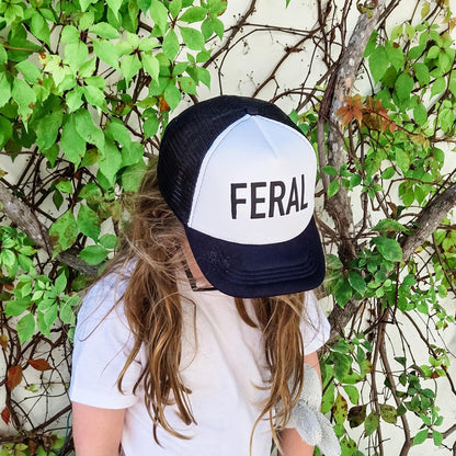 FERAL Youth Trucker Hat Salt and Sparkle